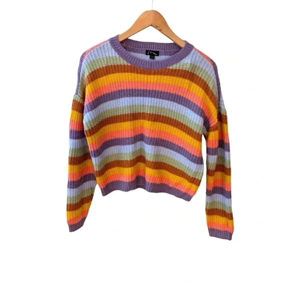 Art Class Girls Multicolor Long Sleeve Knit Crew neck Sweater SZ XL (14-16)